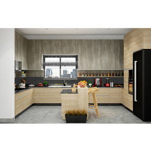 Customized stainless steel aluminum kitchen, luxurious modern combination furniture, 304 stainless steel kitchen cabinets,