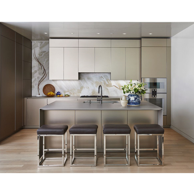 Kitchen cabinets and accessories, high gloss modern wall cabinets, stainless steel furniture