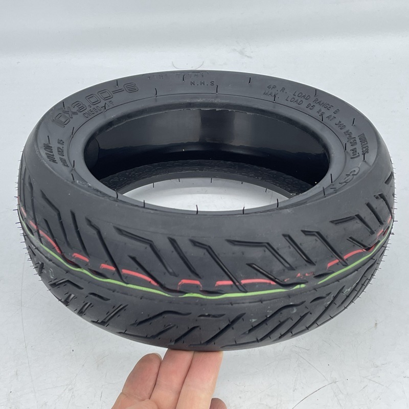 10x3.00-6 Tubeless Tire for DUALTRON ZERO KUGOO KAABO Electric Scooter 10 Inch CST Wear Resistant with Jelly Glue Vacuum Tyre