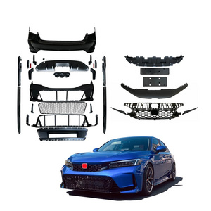 For Honda Civic 2021 Type R Body Kit Refurbished Upgrade PP Material Front Bumper Diffuser Body Kit