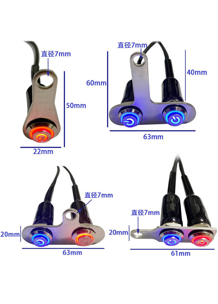 12v motorcycle handlebar switch Fog Light Lamps Motorbike Horn Push Button on off switch for electric scooter upgrading