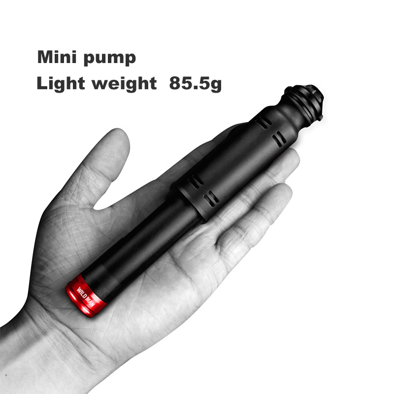 WILD MAN Mini Bicycle Air Pump Portable Cycling Hand Air Pump Ball Tire Inflator MTB Road Bike Extension Tube Pump 110PSI For AV