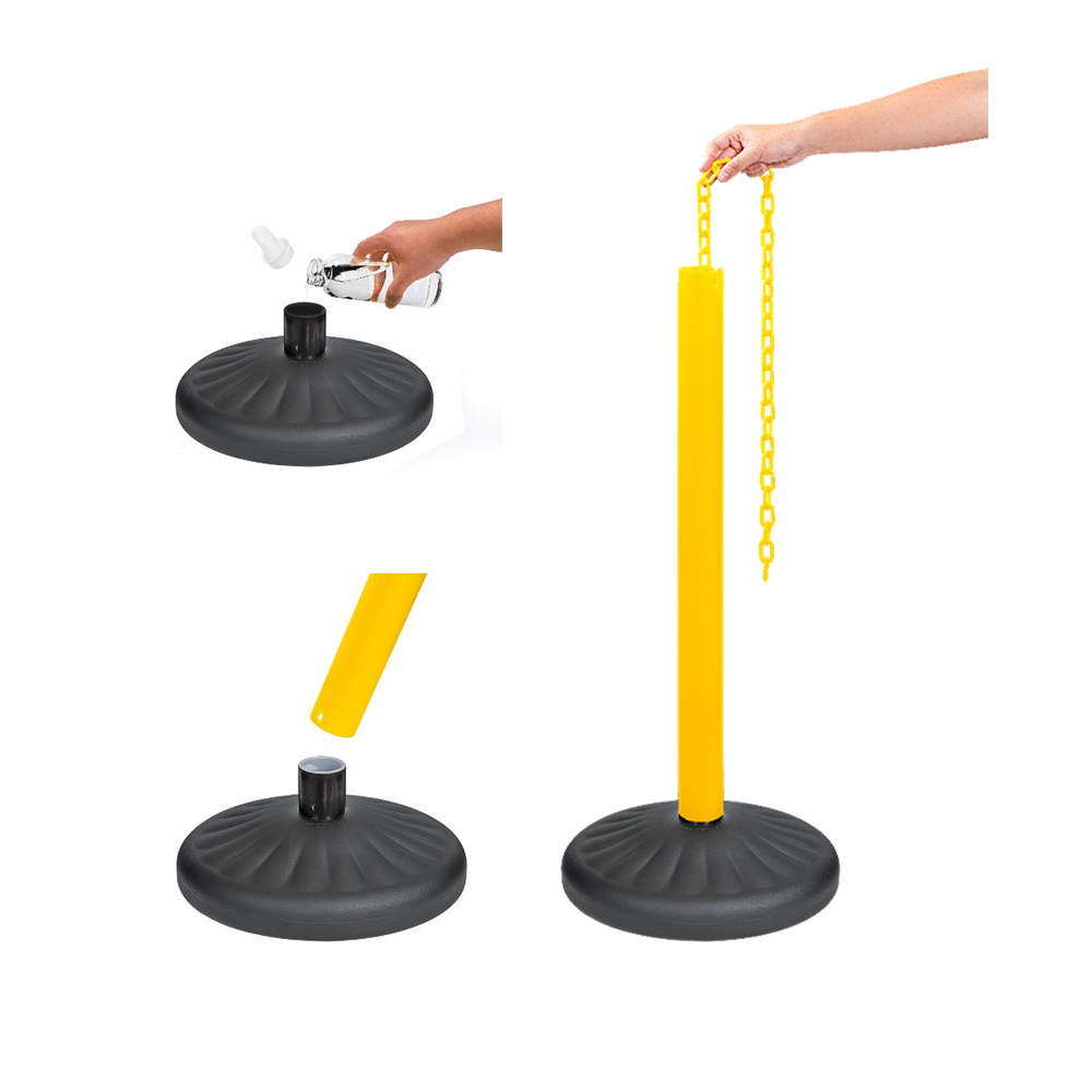 Best Quality Made In Taiwan Two Color Plastic Stanchion Traffic Warning Barrier Post For Sale