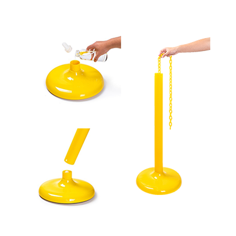 Made In Taiwan Plastic Spiral Crowd Control Queue Line Stanchion Eye-Catching PE Post For Sale