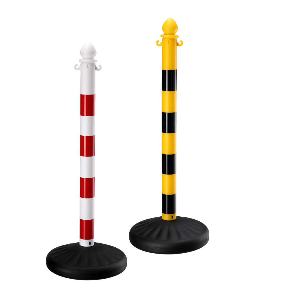 Best Quality Made In Taiwan Two Color Plastic Stanchion Traffic Warning Barrier Post For Sale