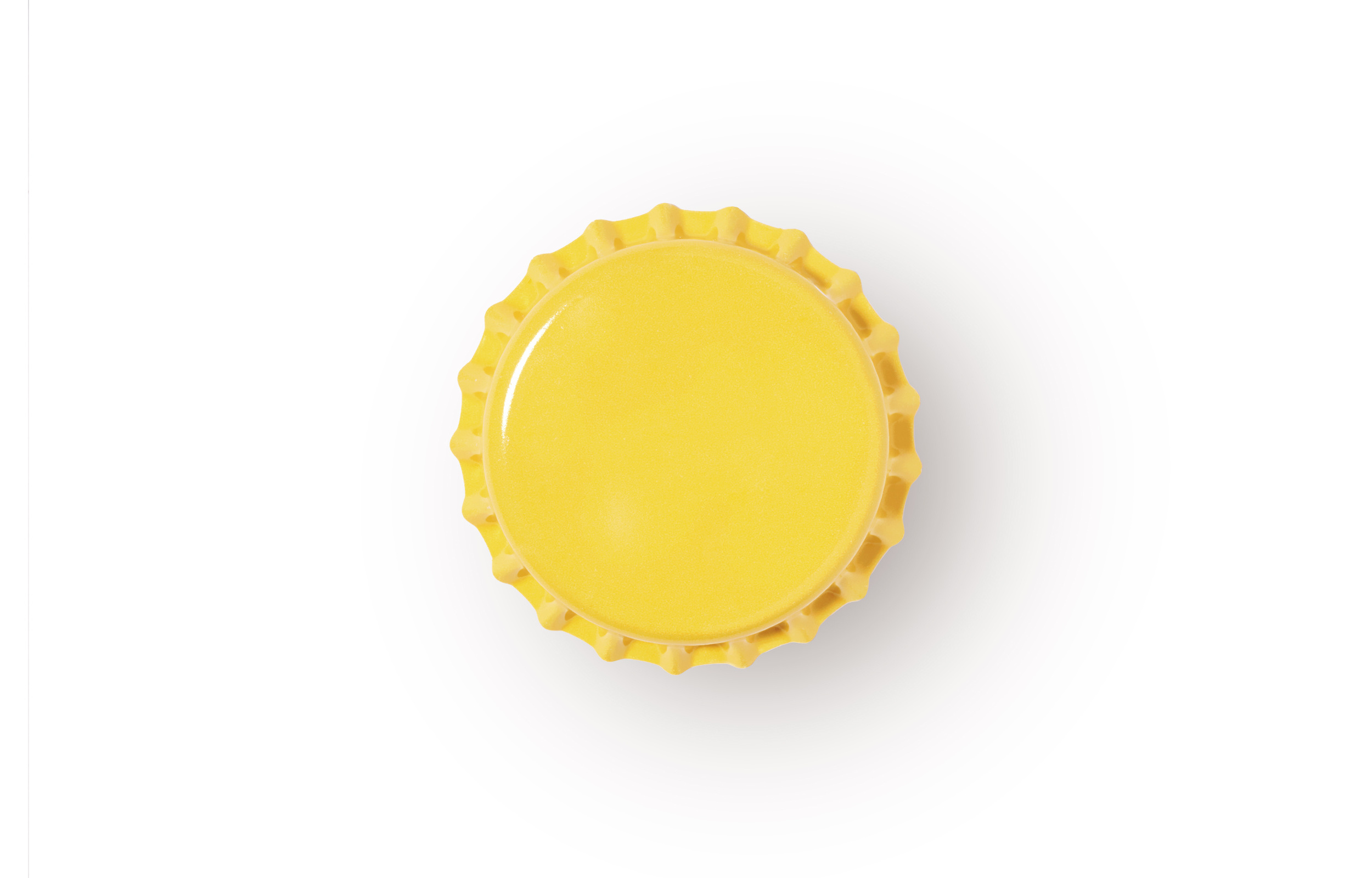 Italy Supplier 29mm Soda Soft Drink Custom Printing Yellow Pvc-free Beer Beverages Wine Bottle Crown Cap