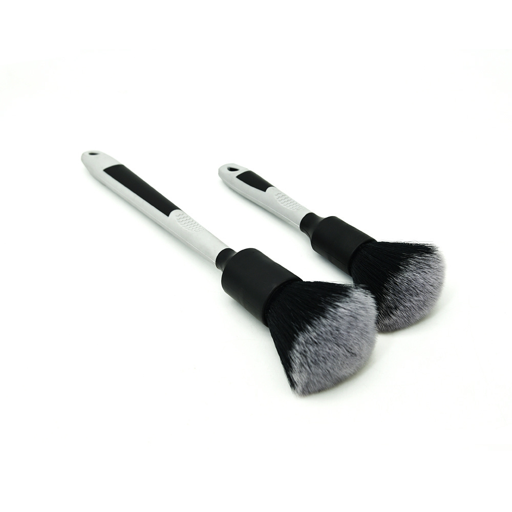 PINKDETAIL Ultra Soft Car Detailing Brushes Auto Cleaning Brush Set With Rubber Handle