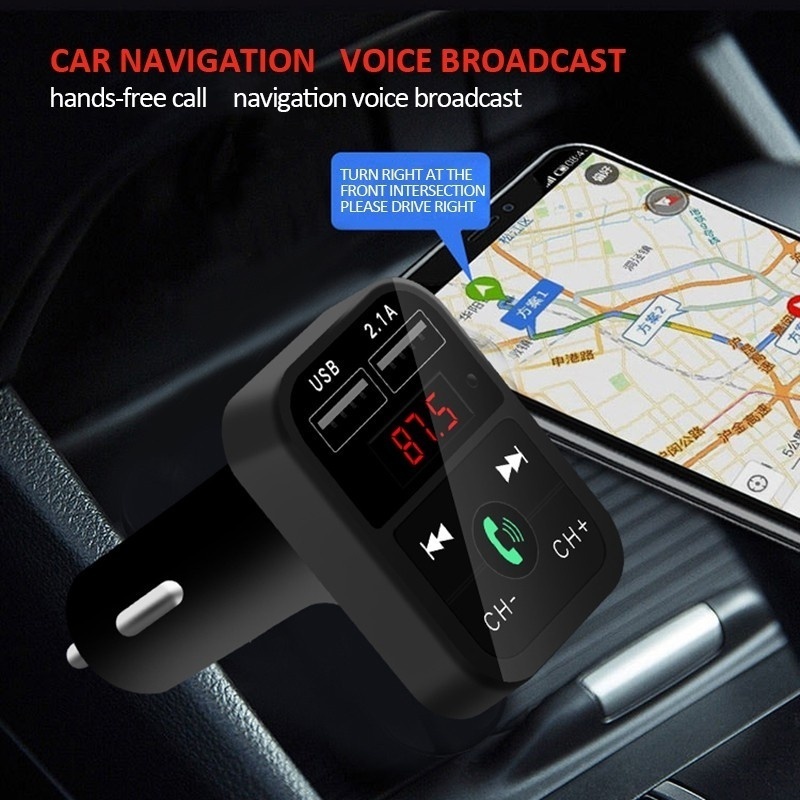 Auto Radio Car Mp3 Player Music Adapter Handsfree Car Kit Dual USB Small Car Charger Fm Modulator Transmitter