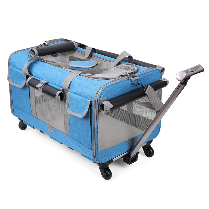 Rolling Pet Carrier for Small Medium Dogs Airline Approved with Wheels pet carrier Under seat Safe and Easy Travel