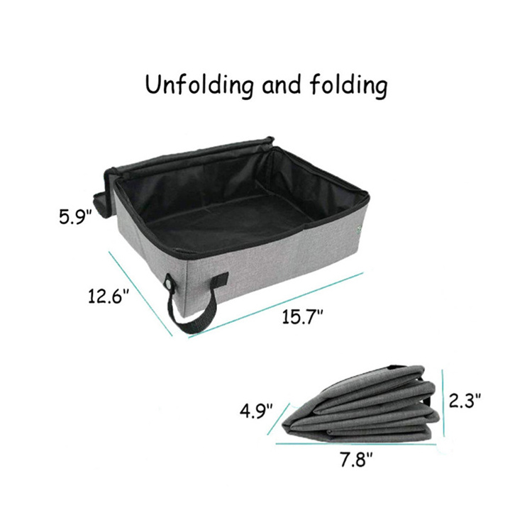 100% Leak Proof Waterproof Litter Carrier for Cat Portable Collapsible cat litter box Travel Cat Litter Box with Lid for Trap