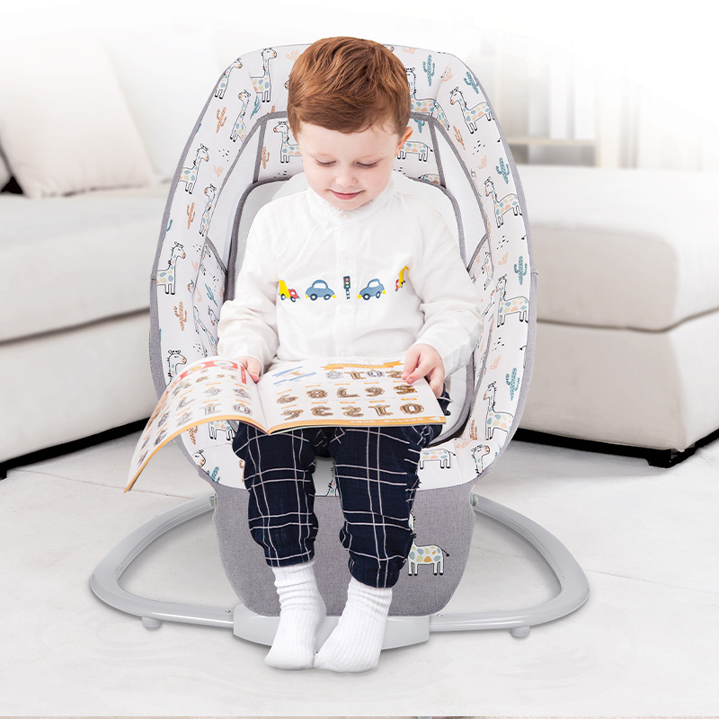 Comfortable 3 in 1 baby automatic cradle chair swing with footrest