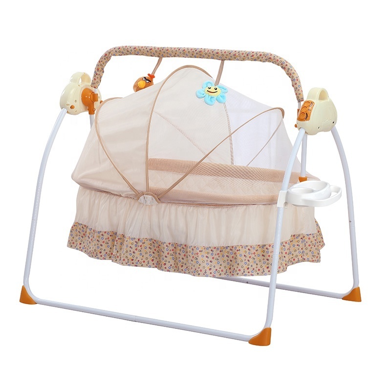 Remote control infant cradle bed electric baby swing cribs cot