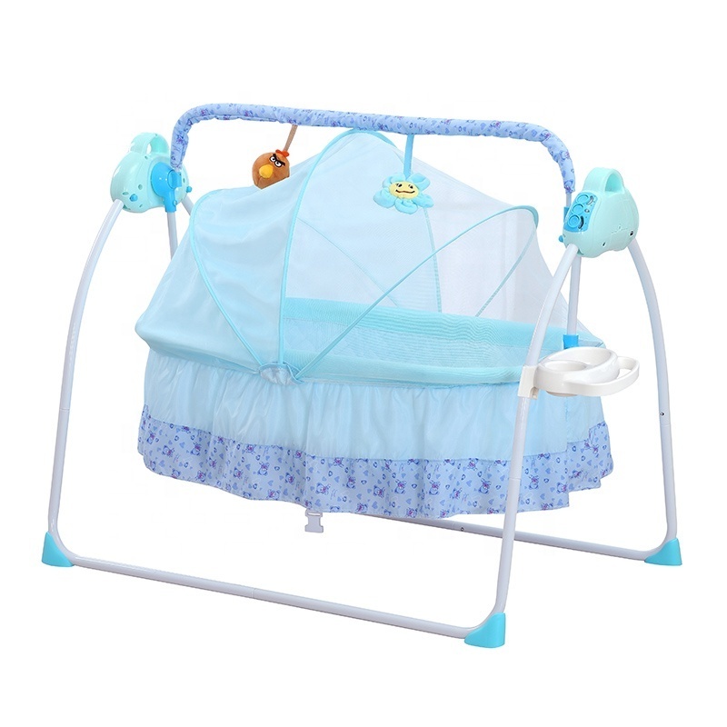 Remote control infant cradle bed electric baby swing cribs cot