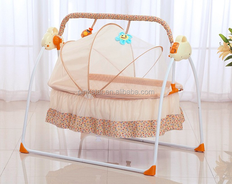 Remote control infant cradle bed electric baby swing cribs cot