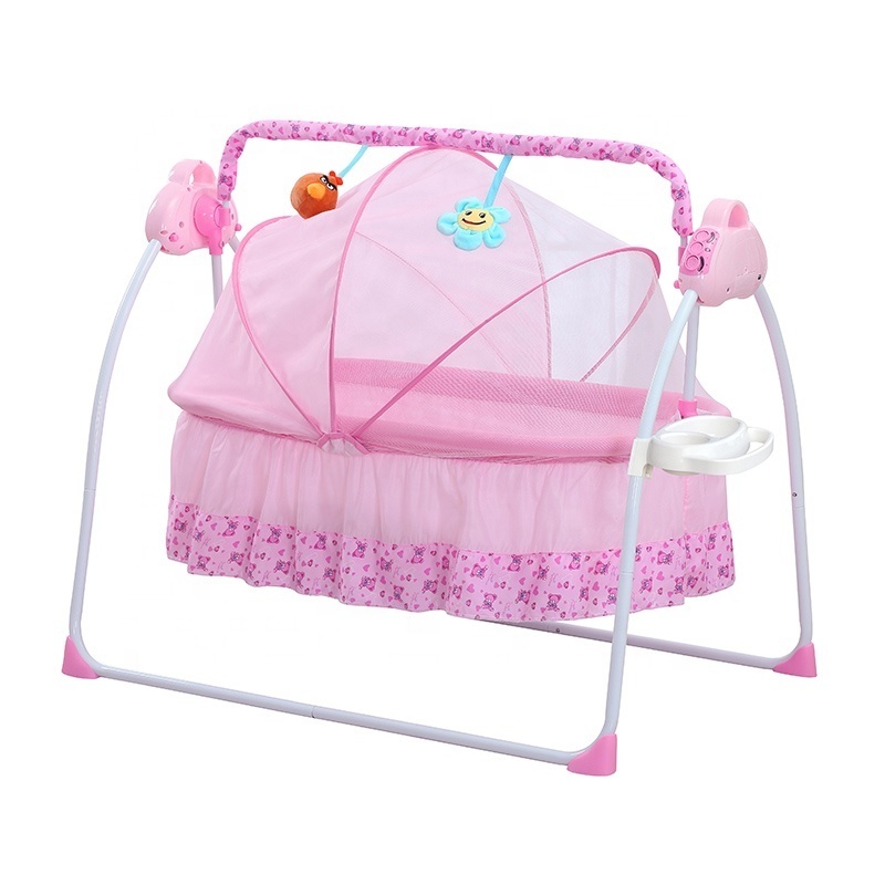 Remote control infant cradle bed electric baby swing cribs cot