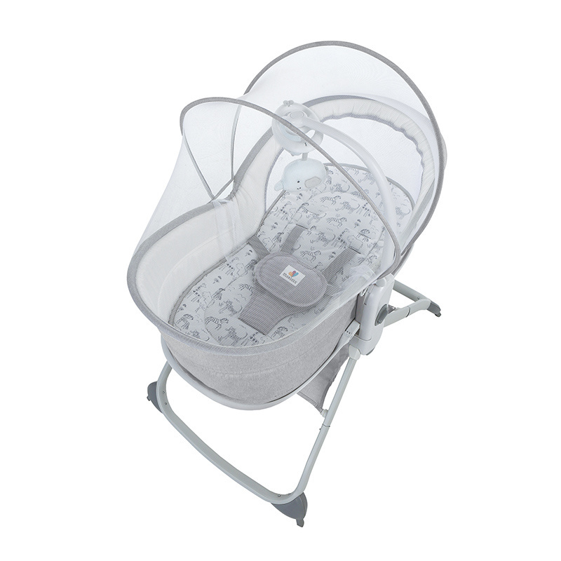 Newborn Gift Electric Baby Swing Cots Automatic Toddler Bassinet Child Use Cradle Bed