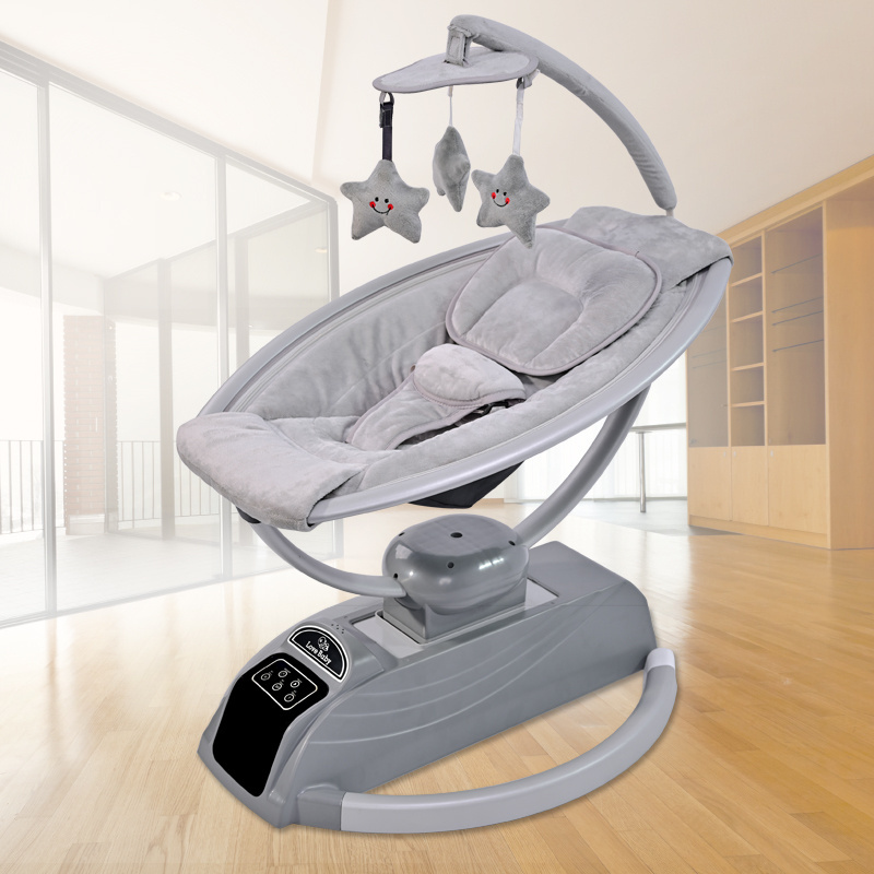 Ingenuity 3 swing modes touch screen new born baby cradle swing with three toy