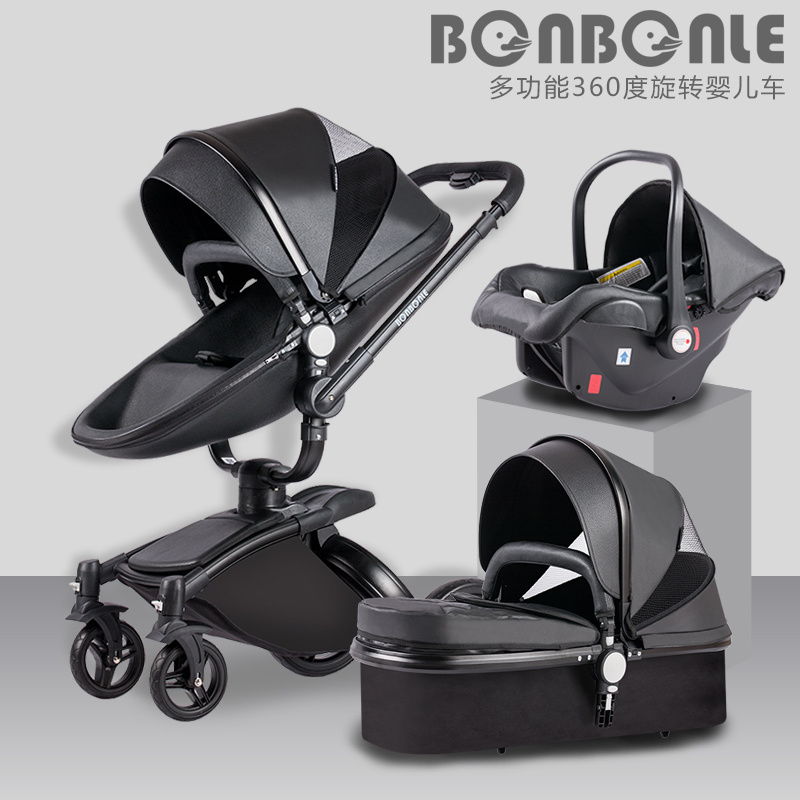 Wholesale cheap travel system luxury baby stroller 3 in 1 with carrycot and carseat