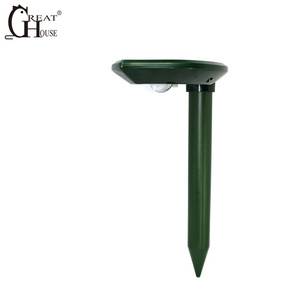 GH-201 Newest leaf design solar mole repeller with garden light