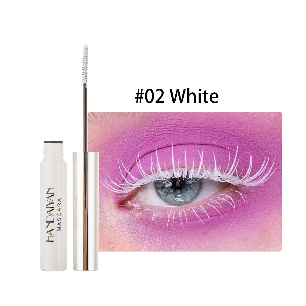 Factory Price Colorful  Mascara White Green Thick Eyelashes Mascara Cosplay Makeup Tool