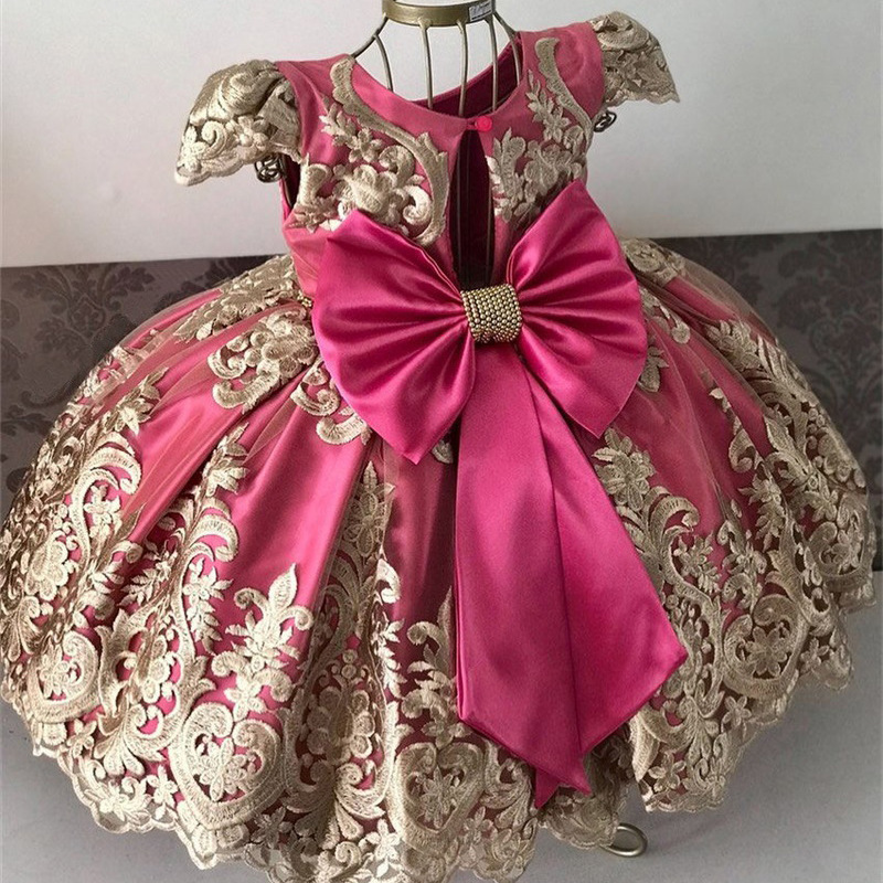 Hot Colorful Toddler Kid Frock Fancy Party Elegant Princess 0-9 Years Christmas Children Dress Baby Girl Wedding Dress For Girls