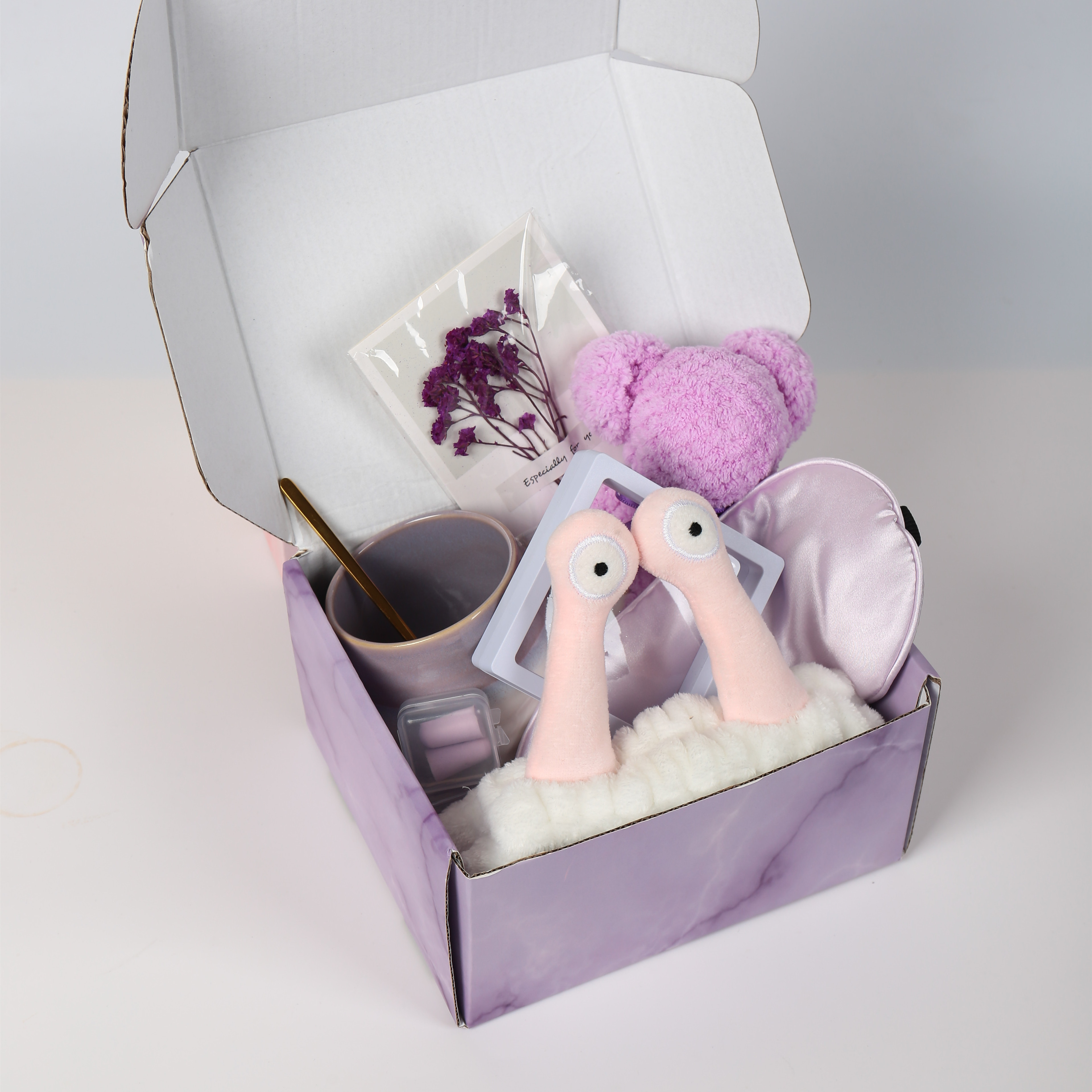 Customized combination gift box ceramic mug hair band bear towel earplug valentine's day mother's day gifts gift set for women