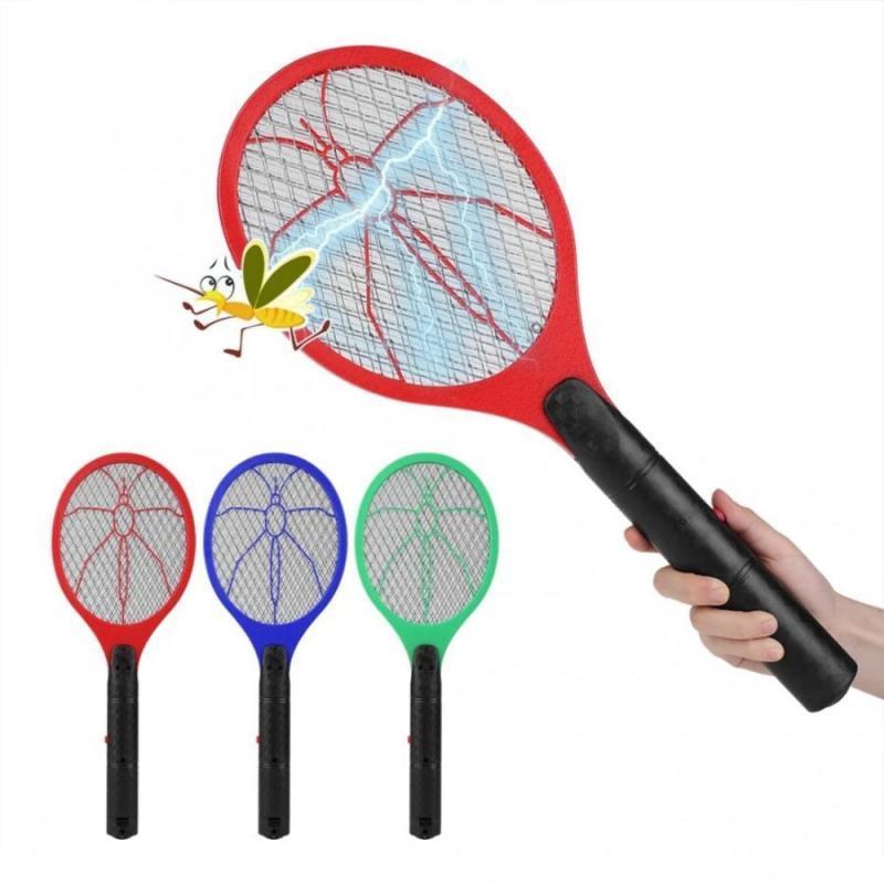 Electric Mosquito Racket Killer Electric Fly Swatter Fryer Flies Cordless Battery Power Bug Zapper Insects Racket Kills Home Bug