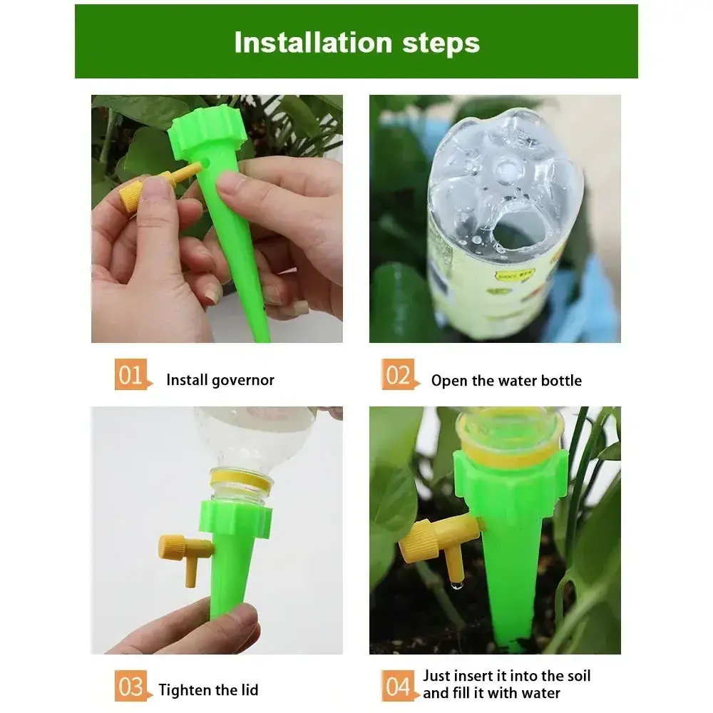 Auto Drip Irrigation Watering System Automatic Spike Plants Flower Household Adjust Dripper Waterer Bottle Garden Supplies