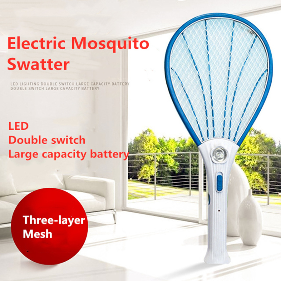 Summer Anti Mosquito Cordless LED Recharge Power Electric Mosquito Swatter Bug Racket Insects Killer Home Bug Zapper Killer Trap