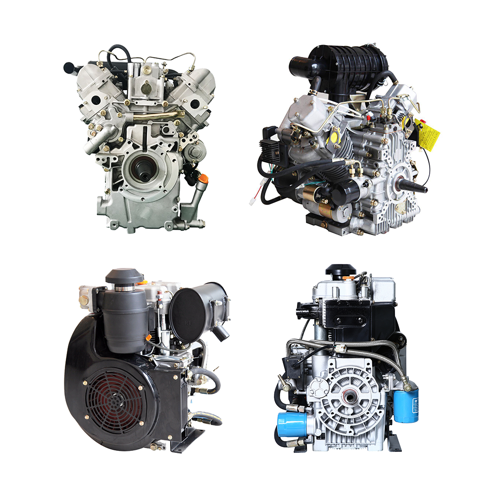 Factory Price Low Noise Air Cooled Water Cooled Machinery 4-stroke 2 Cylinder Diesel Engine