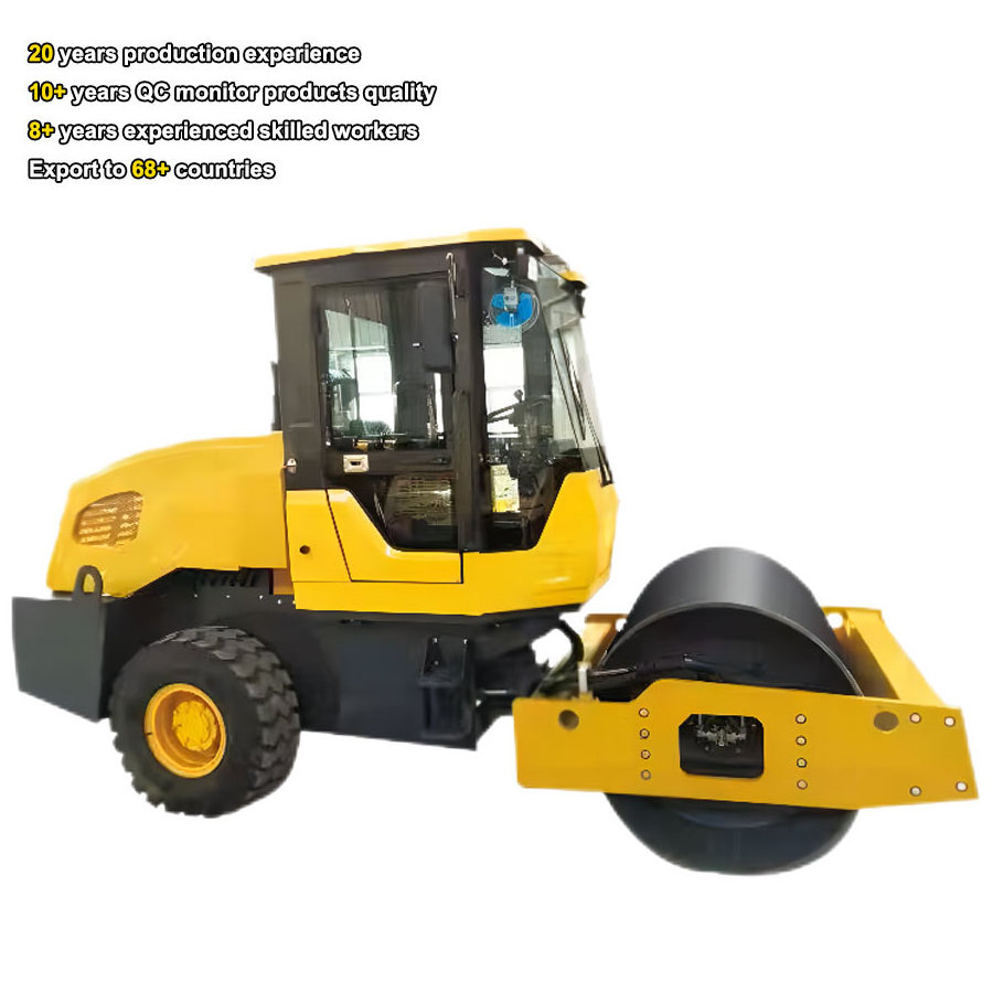 PME-R6000 5.5Ton Rubber Tire Single Drum Diesel Soil Asphalt Hydraulic Vibratory Ride On Road Roller