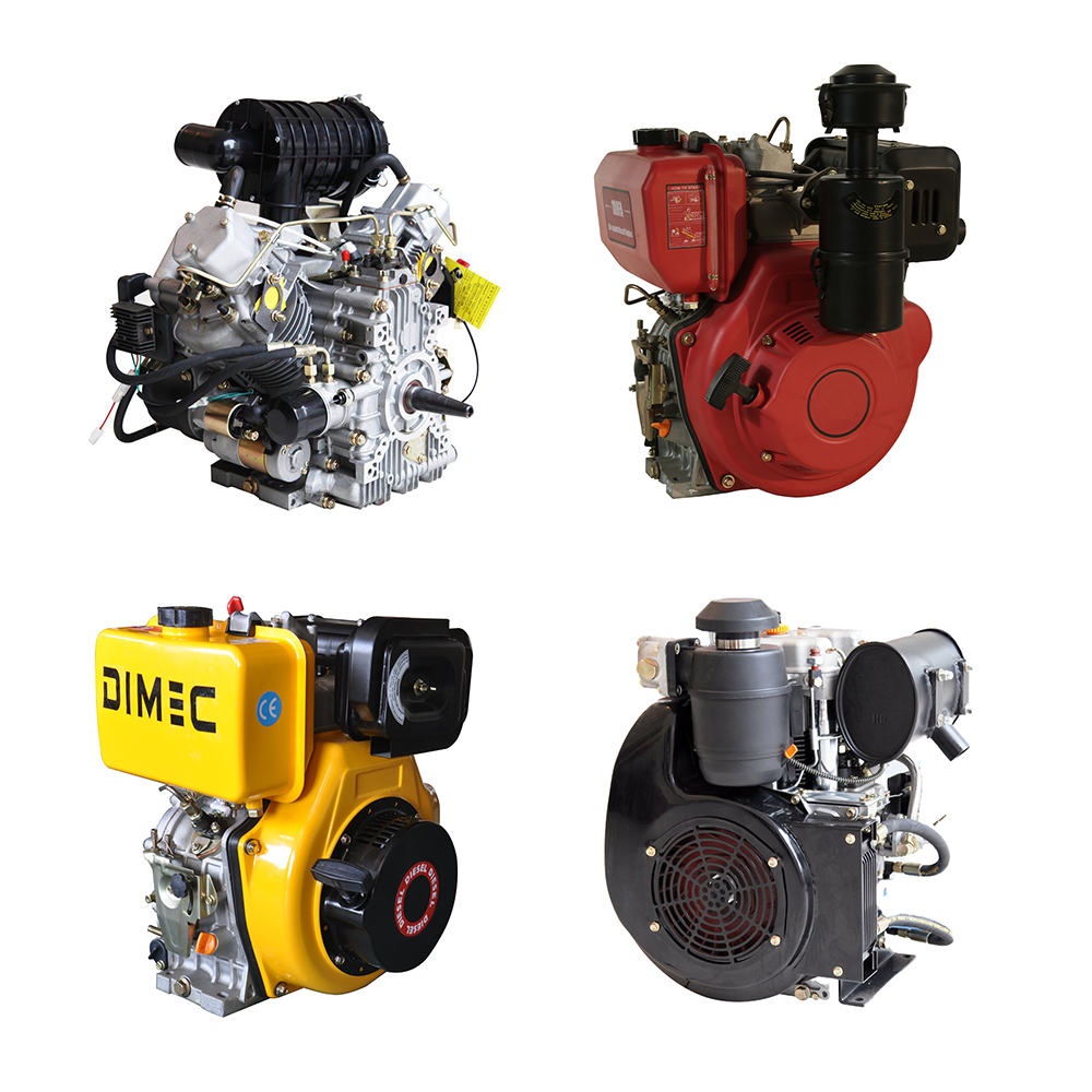 Factory Price Low Noise Air Cooled Water Cooled Machinery 4-stroke 2 Cylinder Diesel Engine