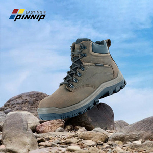 PINNIP In stock safety shoes for men boot natural first layer cowhide construction site outdoor work boots