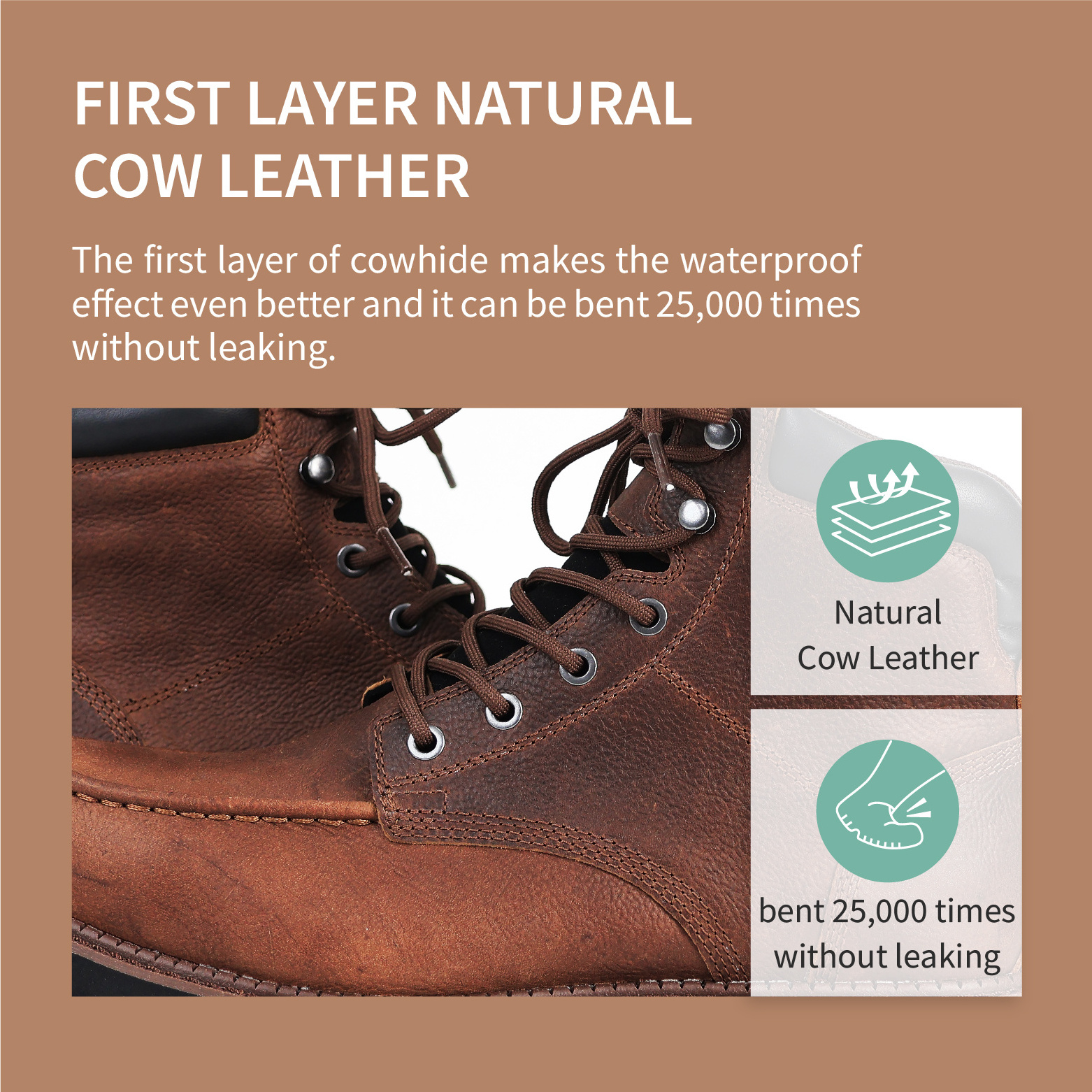 PINNIP Pangolin Lightweight Safety Shoes Cow Leather  Work boots with Steel Toe  Men and Women