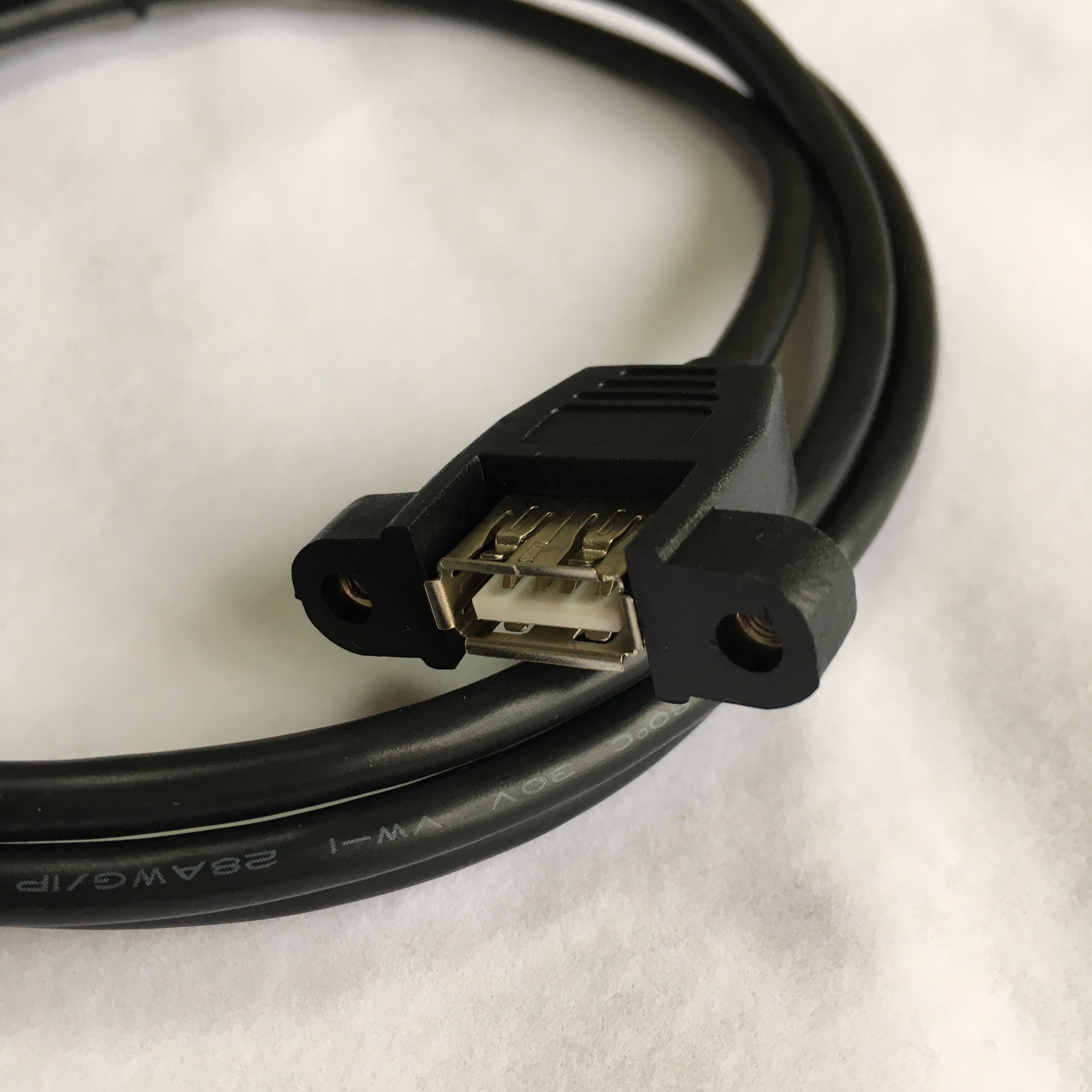 28AWG/1P 24AWG/2C 0.5Meter Panel Mount USB Extension A-Female to A-Male Adapter Cable