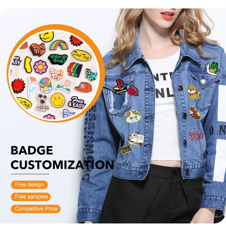 Cartoon Anime Custom Metal Lapel Pin Badge Manufacturer Design Your Own Custom Made Soft Enamel Pin with custom backing cards