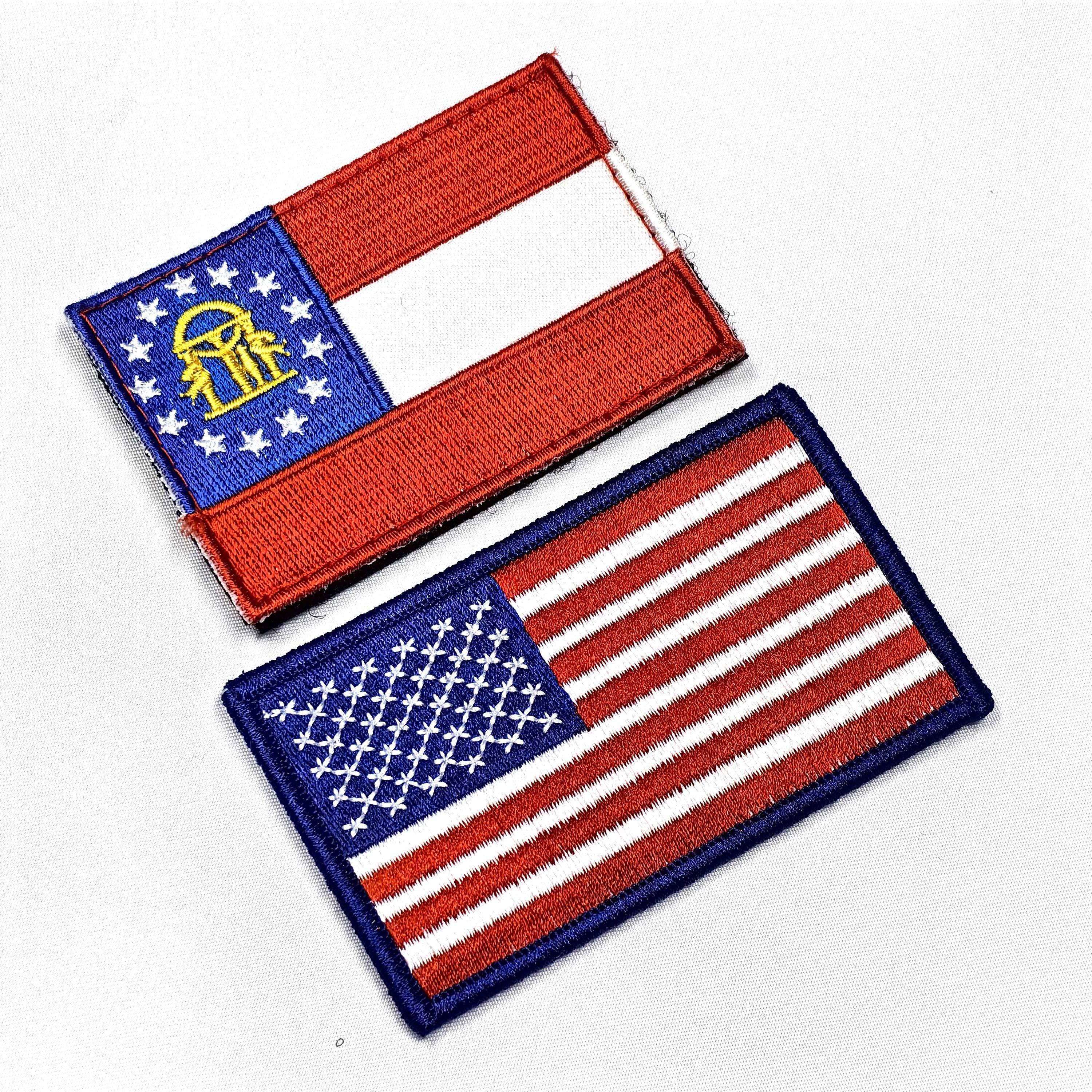 Flag Design Patches Badges Brand Logo Sew On Iron On Backing Clothes Decoration