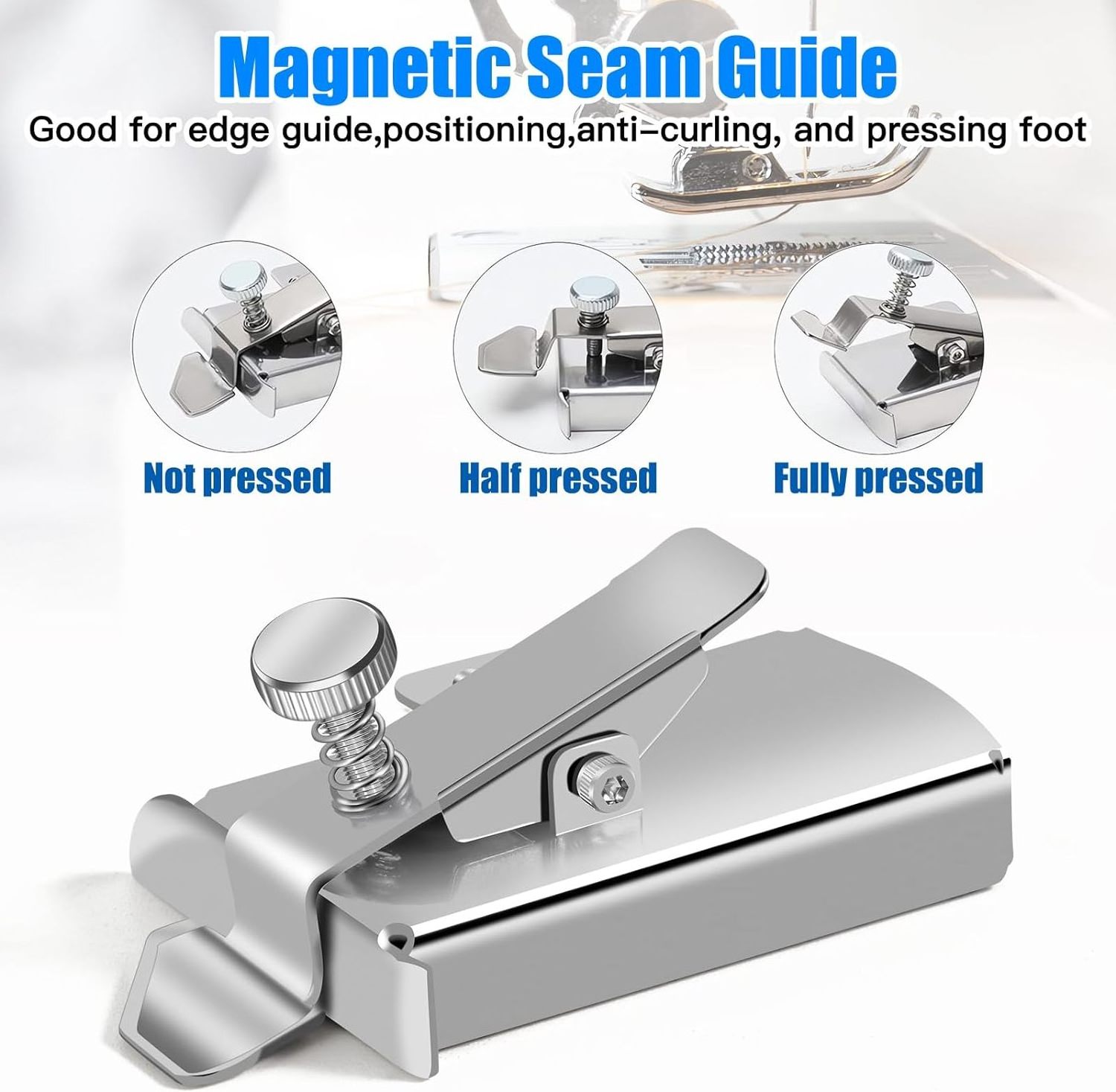 Industrial Sewing Machine Accessories Silver Magnet Sewing Retainer Steel Part for Retail and Home Use New Condition