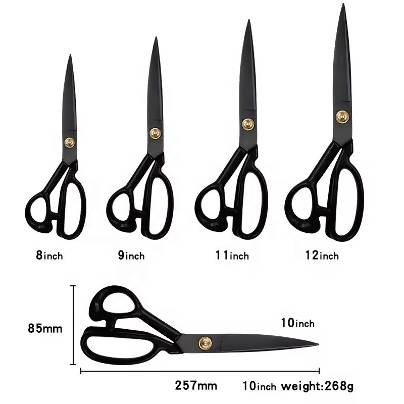 Professional Industrial Grade 8/9/10/11/12 Inch Straight-Guided Stainless Steel Sewing Scissors Cutting Clothing Fabric Shear