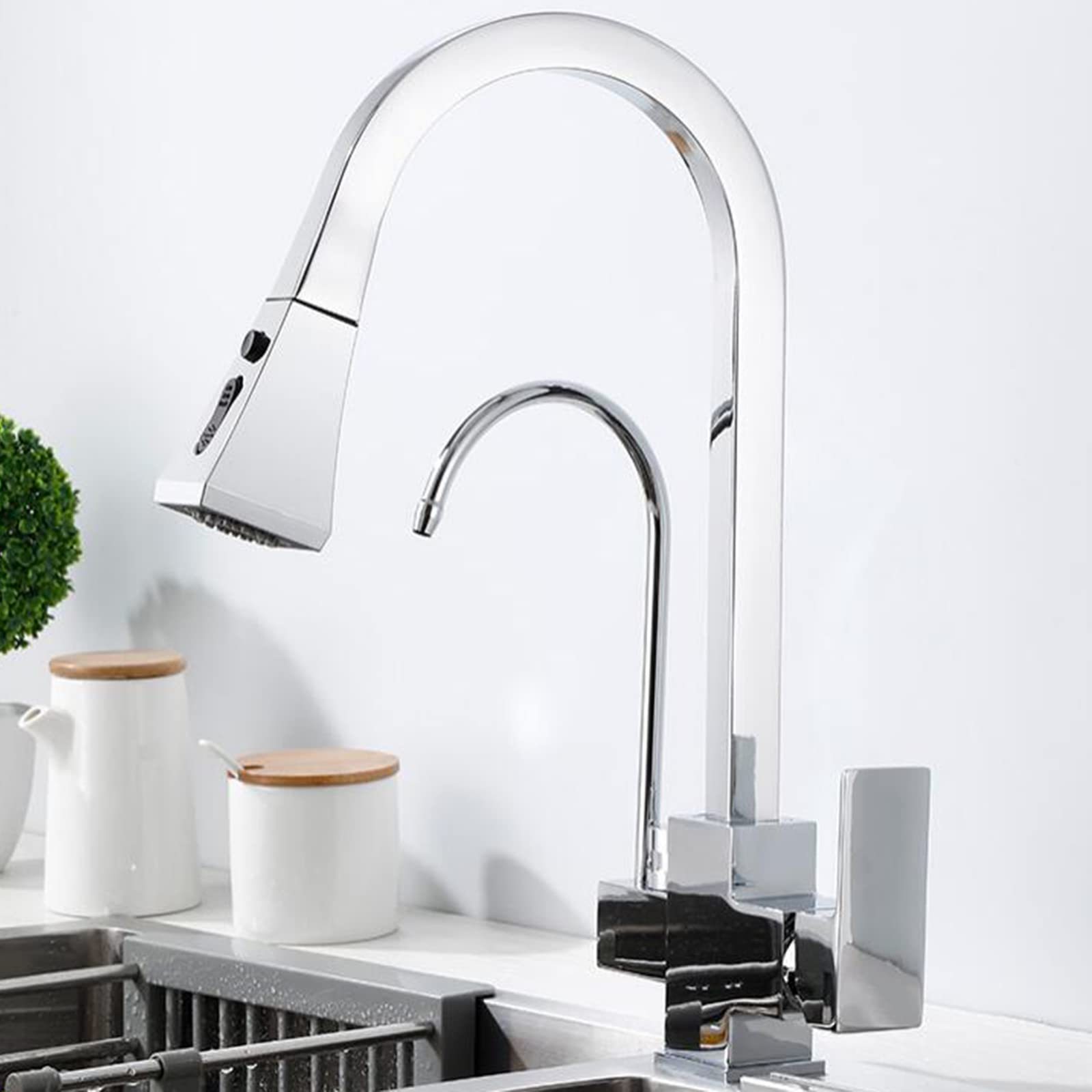 3 way modern Matt black Chrome drinking brass mixer tap filter black pull out kitchen sink faucets