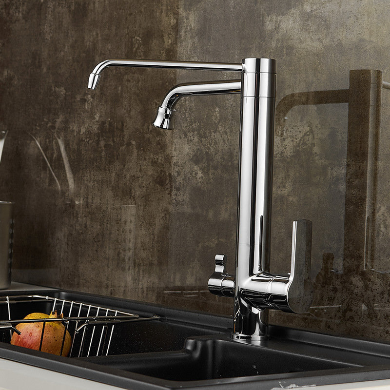 Modern 304 Stainless Steel Sink Water Mixer Tap Brushed Silver Flexible Kitchen Faucet