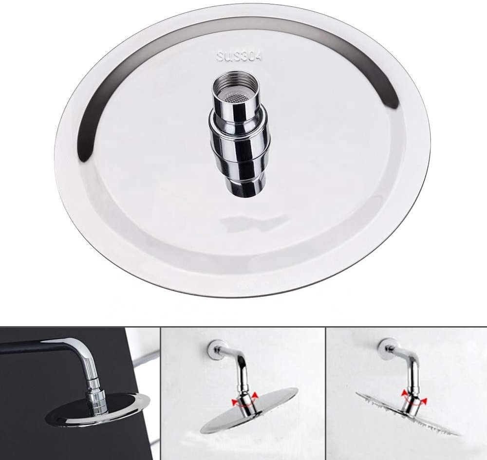 304 stainless steel ultra-thin round square rain shower head for bathroom hand shower handheld