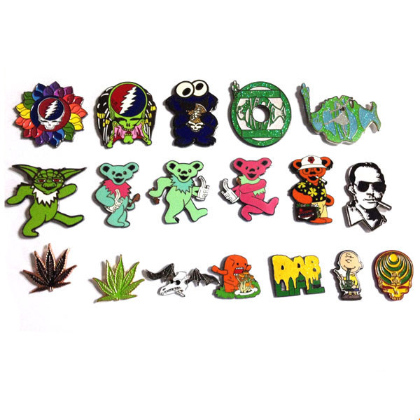 100% Factory Store Dab Hat Pin /Grateful Dead Lapel Pin/Dancing Bear Pin Over 200 Styles With Made Molds  MOQ 100 each Style