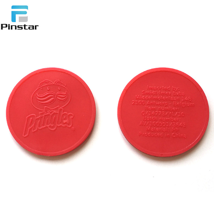 China manufacturer bulk wholesale cheap custom embossed plastic token coins