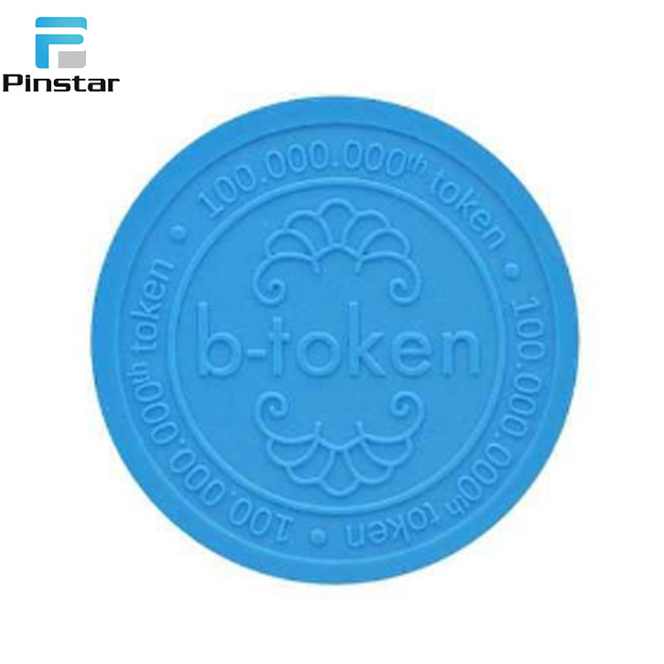 China manufacturer bulk wholesale cheap custom embossed plastic token coins