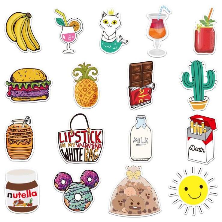 food snacks ice cream guita refridge custom stickers