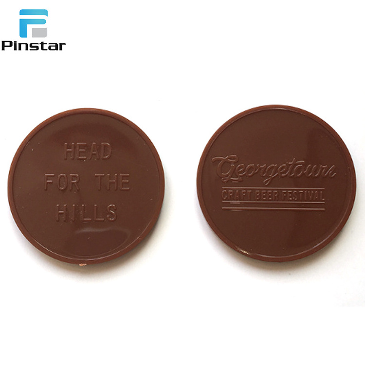 China manufacturer bulk wholesale cheap custom embossed plastic token coins