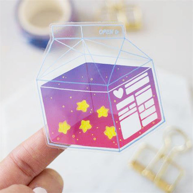 High Quality Stickers Custom galaxy dessert sticker sheet cute kawaii stickers with logo