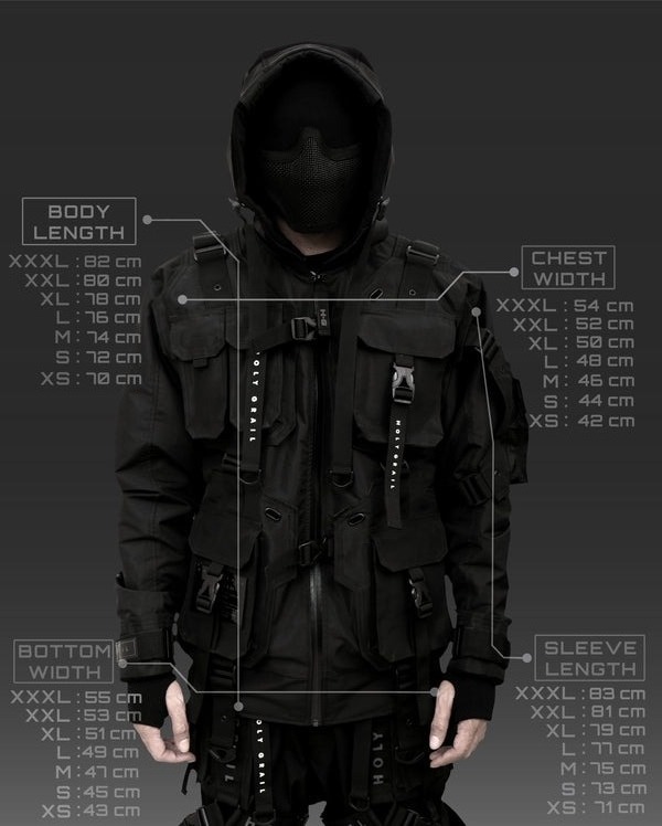 Wholesale Custom Techwear Fashion Jacket For Men Breathable Black Hooded Waterproof Streetwear windbreaker jacket for men