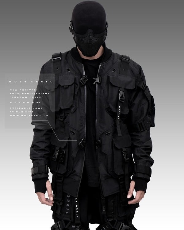 Wholesale Custom Techwear Fashion Jacket For Men Breathable Black Hooded Waterproof Streetwear windbreaker jacket for men